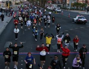 I'm in yellow and Annette is running next to me